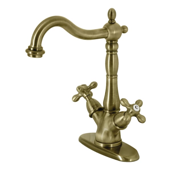 KS1493AX Vessel Sink Faucet, Antique Brass